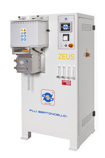 Zeus12/16/25/60/120/140 - Vertical induction furnaces for continuous casting of wires, plates and tubes in precious alloys.
