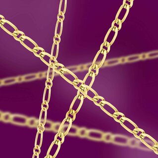 Figaro chain in yellow gold