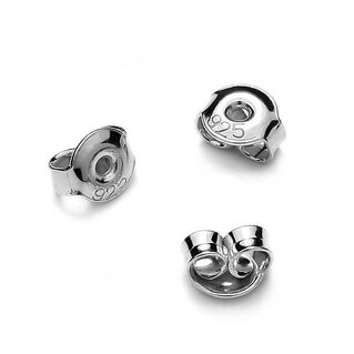Silver back stopper, earnuts light version, sterling silver